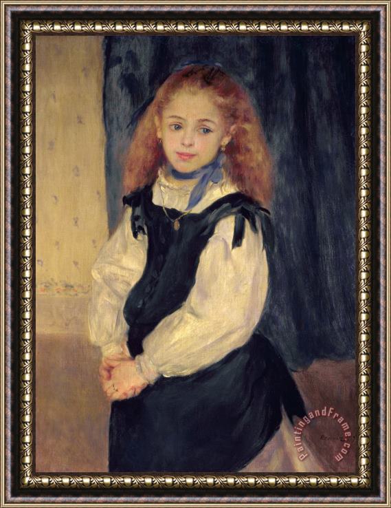 Pierre Auguste Renoir Portrait of Mademoiselle Legrand Framed Painting