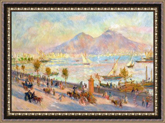 Pierre Auguste Renoir The Bay of Naples with Vesuvius in the Background Framed Print