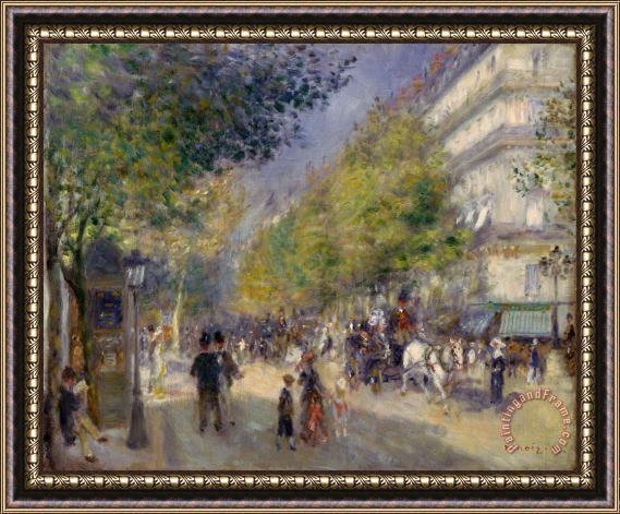 Pierre Auguste Renoir The Grands Boulevards Framed Painting