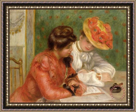 Pierre Auguste Renoir The Letter Framed Painting