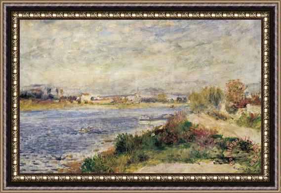 Pierre Auguste Renoir The Seine In Argenteuil Framed Painting