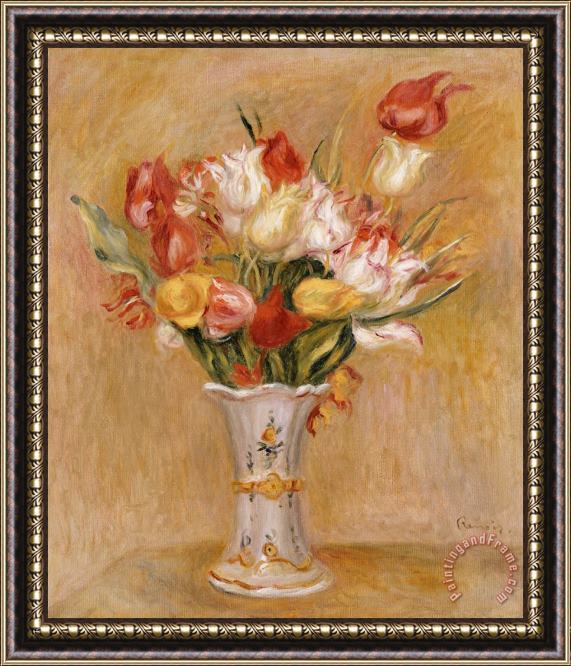 Pierre Auguste Renoir Tulips Framed Print
