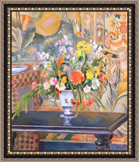 Pierre Auguste Renoir Vase of Flowers Framed Print