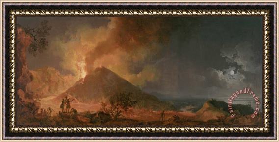 Pierre-Jacques Volaire The Eruption of Vesuvius Framed Painting