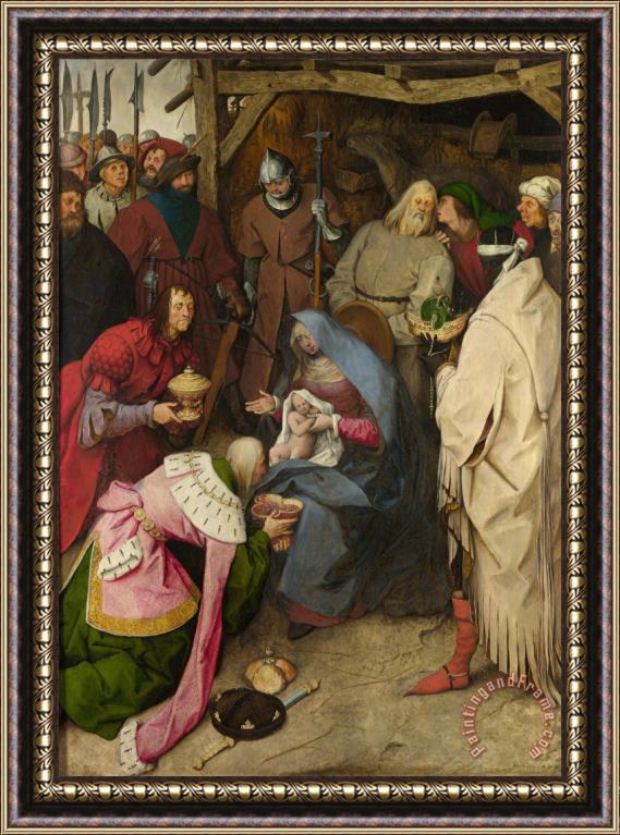 Pieter Bruegel Adoration Of The Magi Painting Framed Print
