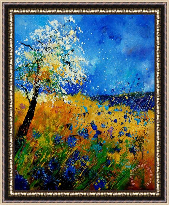 Pol Ledent Blue cornflowers 450108 Framed Print