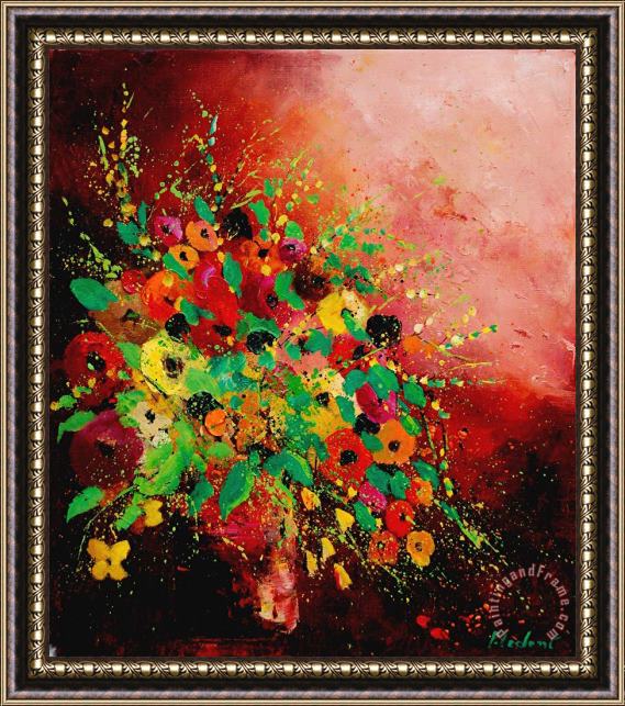 Pol Ledent Bunch of flowers 0507 Framed Painting