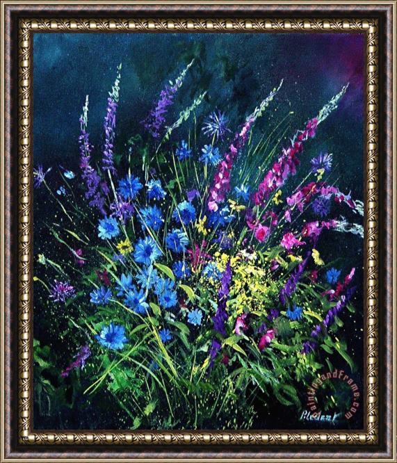 Pol Ledent Bunch Of Wild Flowers Framed Painting