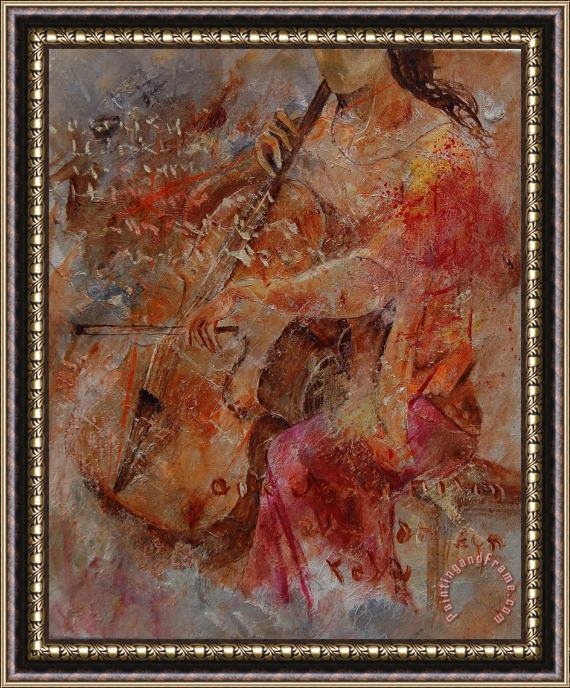 Pol Ledent Cello Player Framed Painting