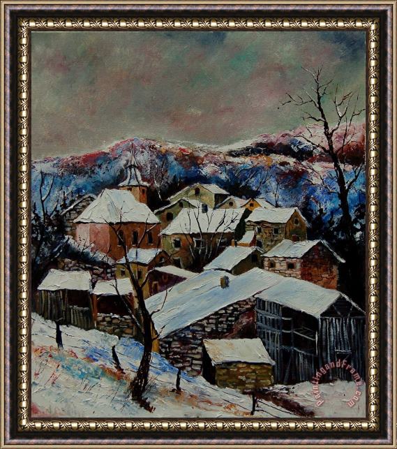 Pol Ledent Snow in Laforet 78 Framed Print