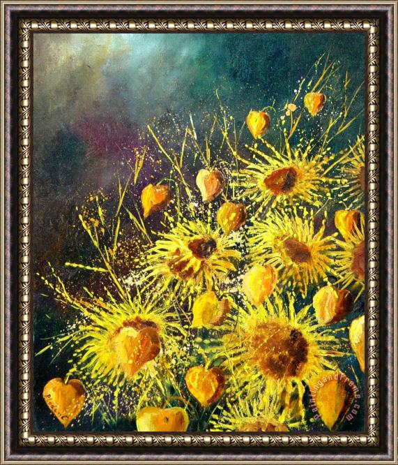 Pol Ledent Sunflowers Framed Painting