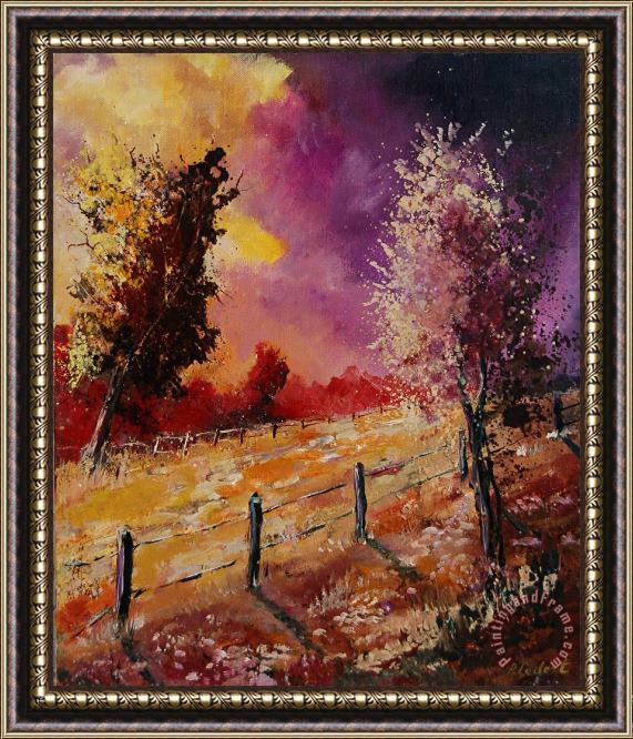 Pol Ledent Two trees waiting for the storm Framed Painting