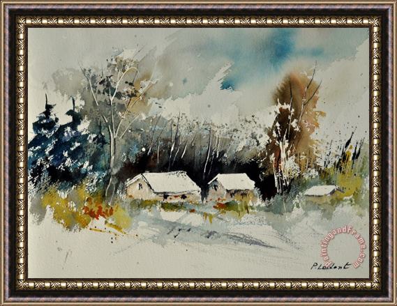 Pol Ledent Watercolor 012102 Framed Painting