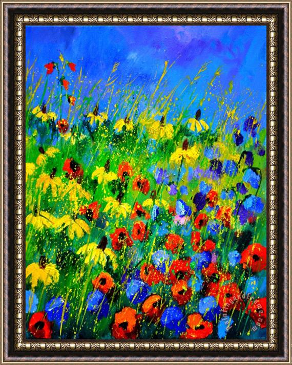 Pol Ledent Wild Flowers 452180 Framed Painting