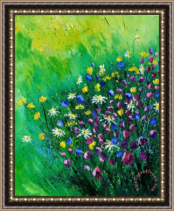 Pol Ledent Wild Flowers Framed Painting