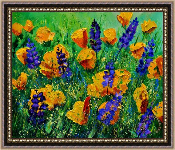 Pol Ledent Yellow Poppies 560190 Framed Print