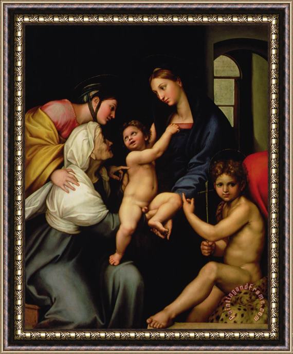 Raphael Madonna Dell'impannata Framed Painting