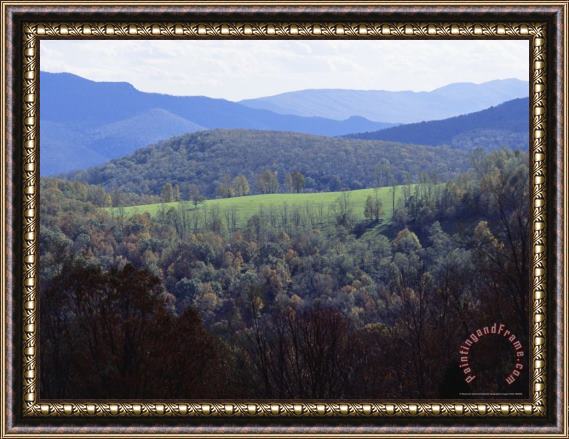 Raymond Gehman Allegheny Front North Fork Mountain And Potomac River Valley Framed Print