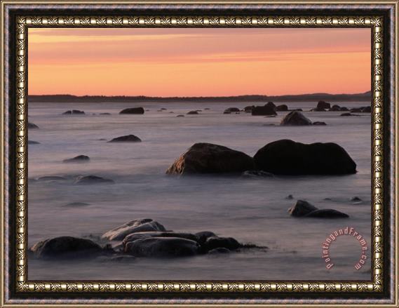 Raymond Gehman Erratics at Sunset Framed Painting