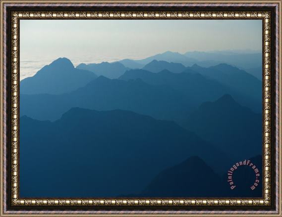 Raymond Gehman Misty Mountain Ridges Framed Painting