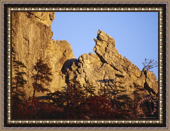 Raymond Gehman Tuscarora Quartzite Seneca Rocks Framed Painting