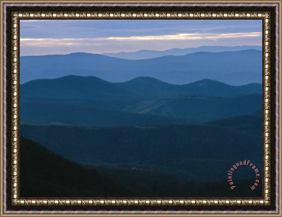 Raymond Gehman Twilight View of The Blue Ridge Mountains Framed Painting