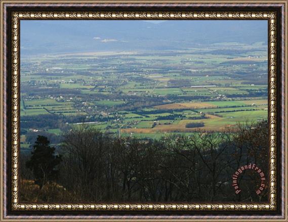 Raymond Gehman View of Stanley And Shenandoah Valley From The Skyline Drive Framed Print