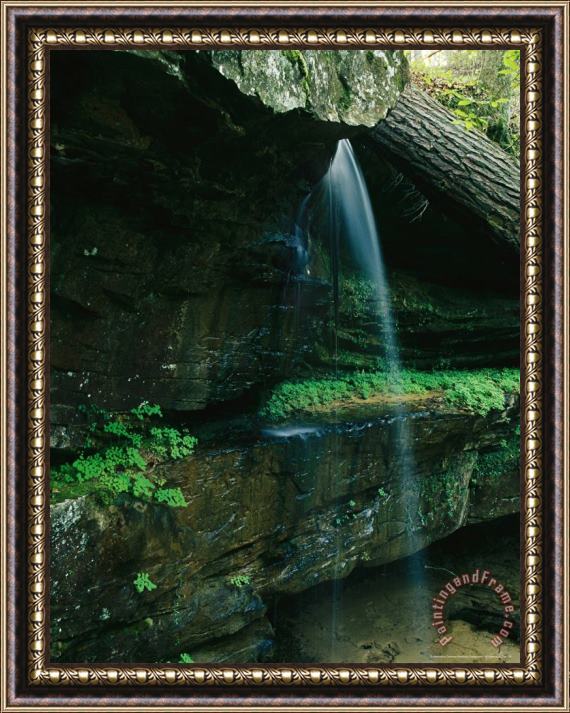 Raymond Gehman Waterfall And a Sinkhole Along Sipsey Fork Framed Print