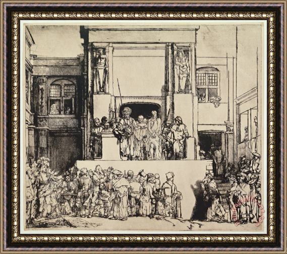 Rembrandt Christ Presented to The People Framed Print