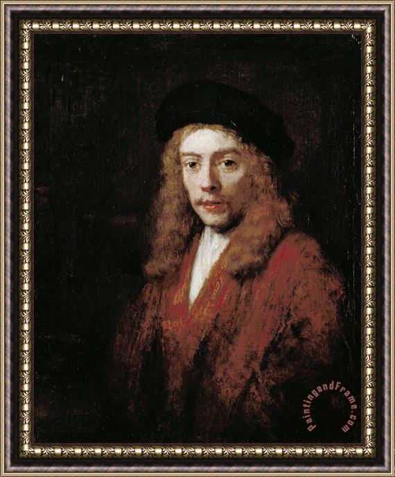Rembrandt Harmensz van Rijn A Young Man, Perhaps The Artist's Son Titus Framed Painting