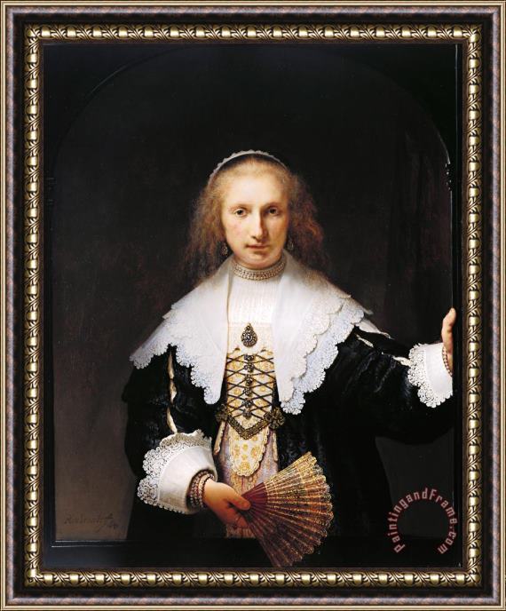 Rembrandt Harmensz van Rijn Agatha Bas (1611 58) Framed Painting