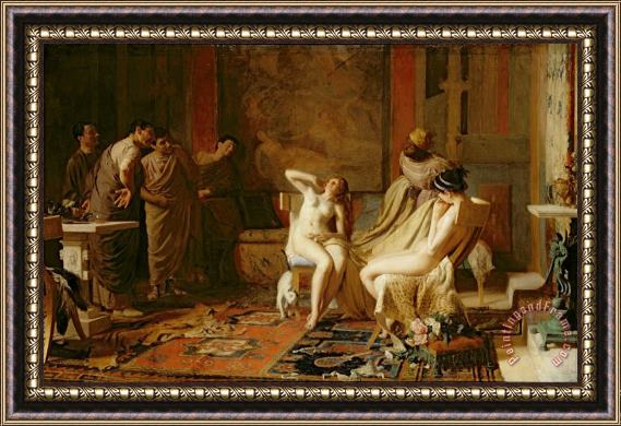 Remy Cogghe Female Slaves Presented to Octavian Framed Painting