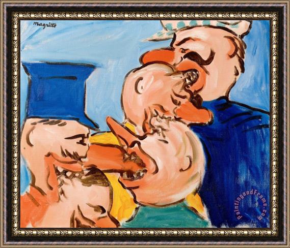 rene magritte La Famine, 1948 Framed Painting