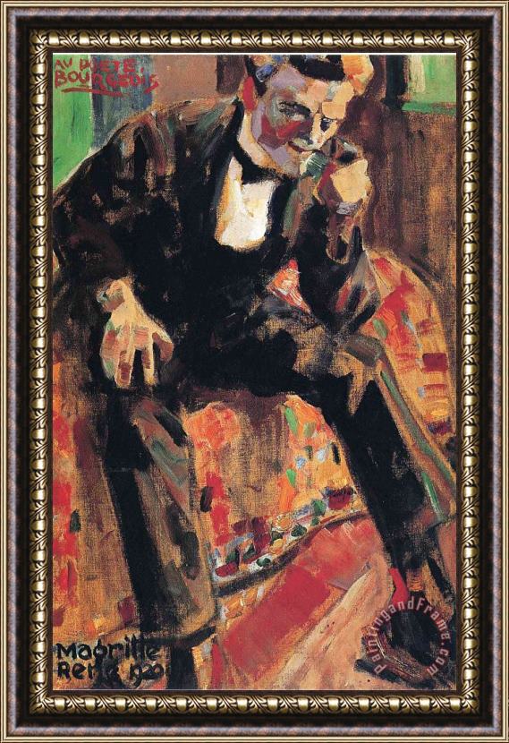 rene magritte Portrait of Pierre Bourgeois 1920 Framed Print