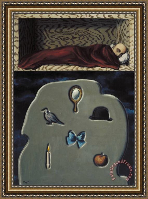 Rene Magritte The Reckless Sleeper 1928 Framed Print For Sale 