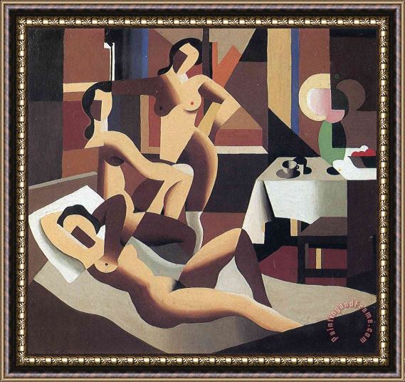 rene magritte Three Nudes in an Interior 1923 Framed Print