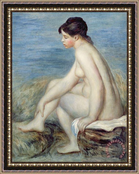 Renoir Seated Bather Framed Painting