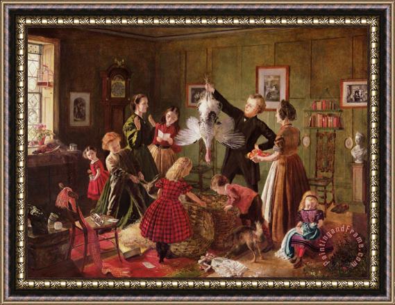 Robert Braithwaite Martineau The Christmas Hamper Framed Painting