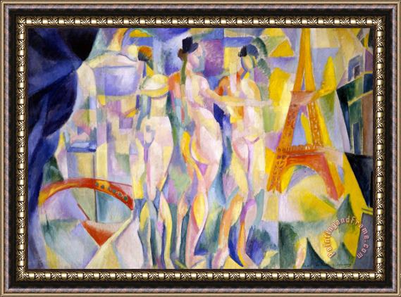 Robert Delaunay La Ville De Paris Framed Painting