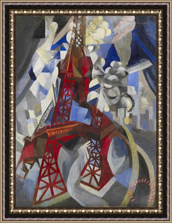 Robert Delaunay Red Eiffel Tower (la Tour Rouge) Framed Painting