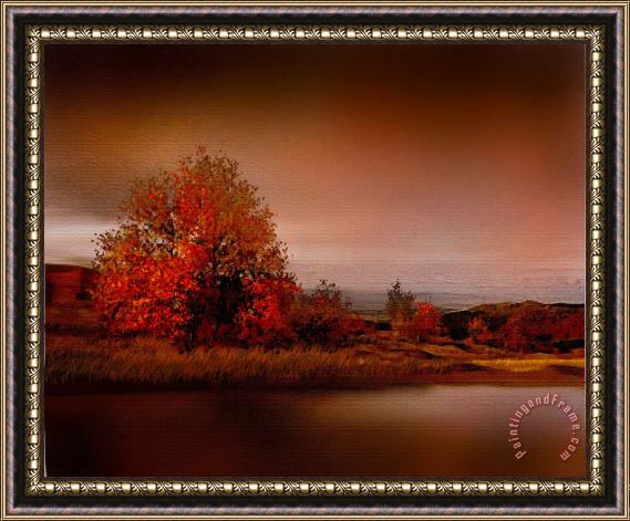 Robert Foster Red Tree River Framed Painting