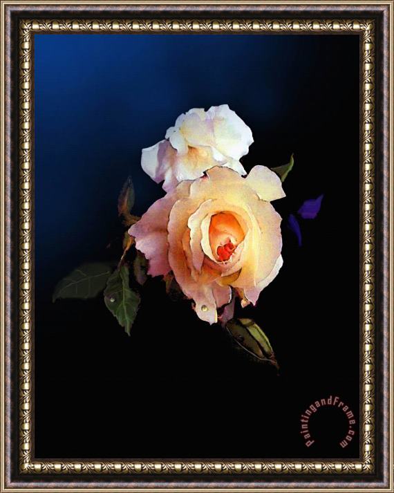 Robert Foster Yellow Rose Framed Painting