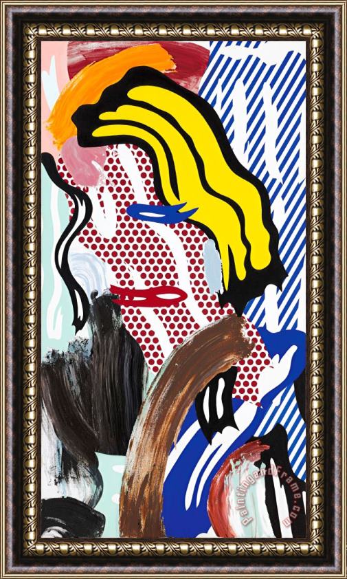 Roy Lichtenstein Blonde, 1986 Framed Painting