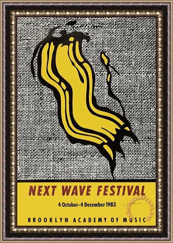 Roy Lichtenstein New Wave Festival Framed Print