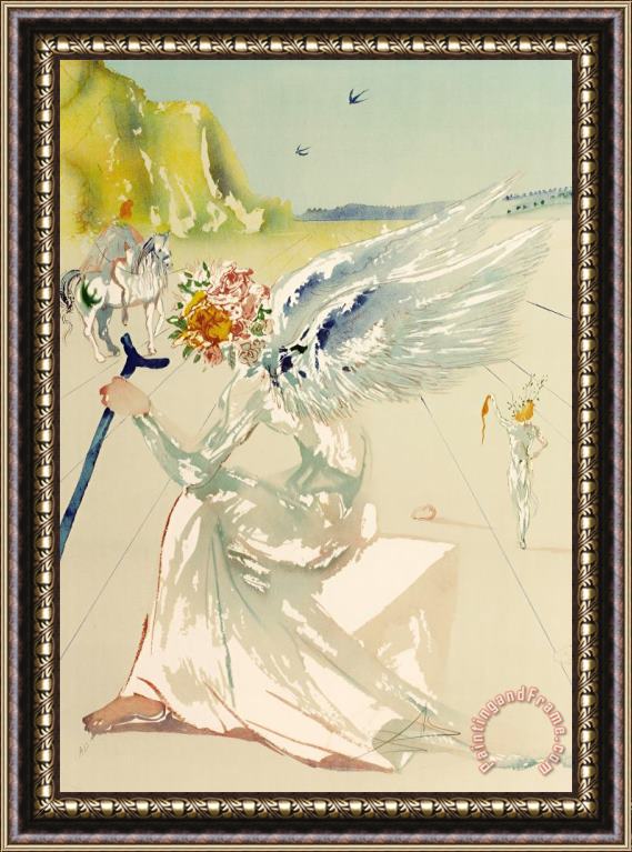 Salvador Dali Homage to Homer Suite Helen of Troy, 1977 Framed Painting
