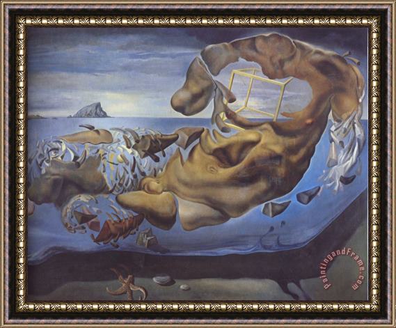 Salvador Dali Rhinocerotic Figure of Phidias Illisos Framed Painting