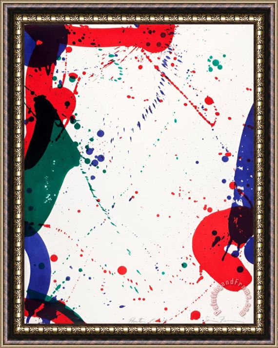 Sam Francis Composition, 1967 Framed Painting