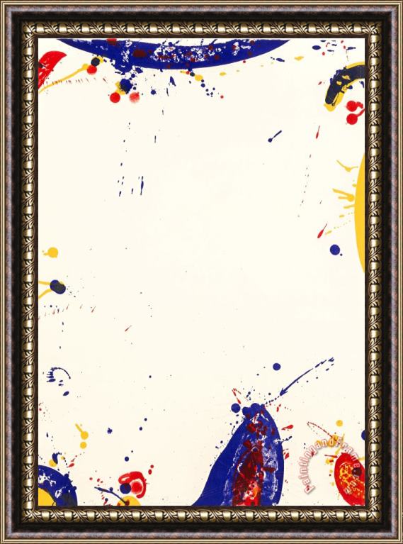 Sam Francis Surrounded White (sf 58), 1964 Framed Painting