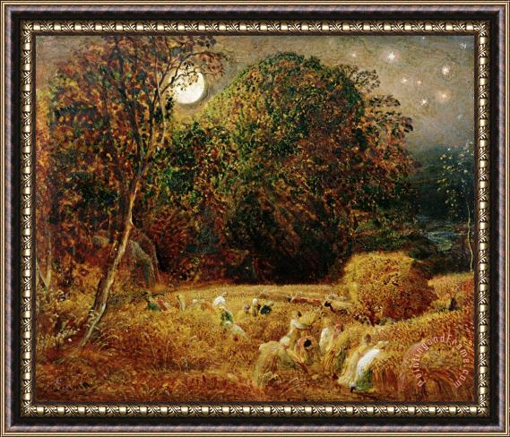 Samuel Palmer Harvest Moon Framed Painting