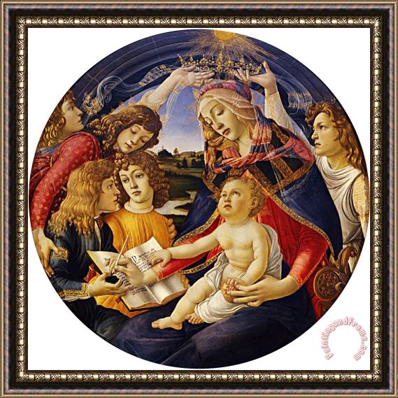 Sandro Botticelli Madonna of The Magnificat Framed Painting